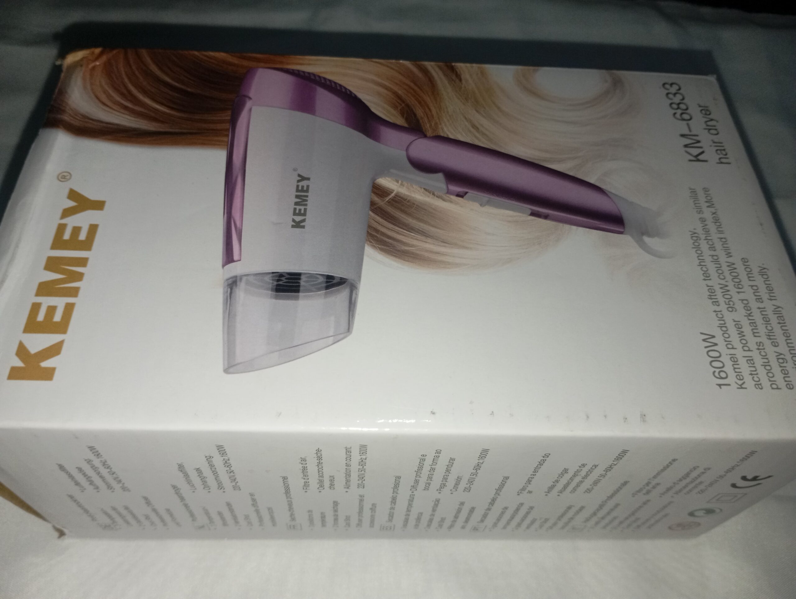 KEMEY KM-6833 Hair Dryer | 1600W - Image 4