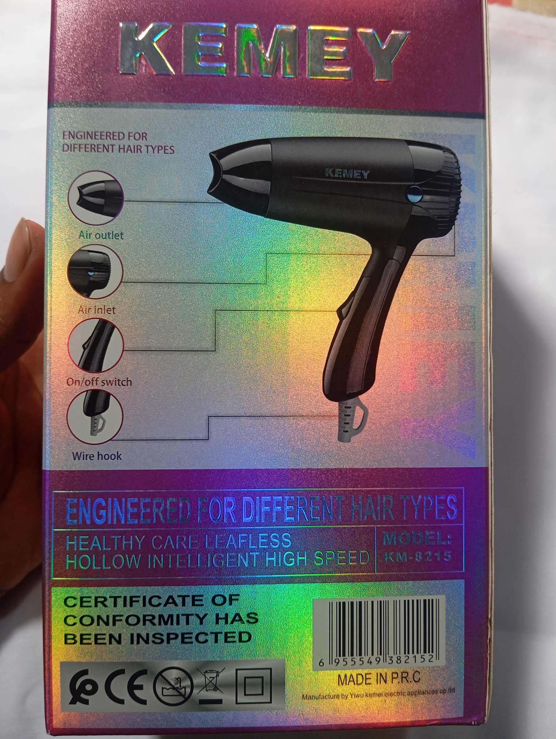 Hair Dryer KEMEY KM-8215 - Image 4