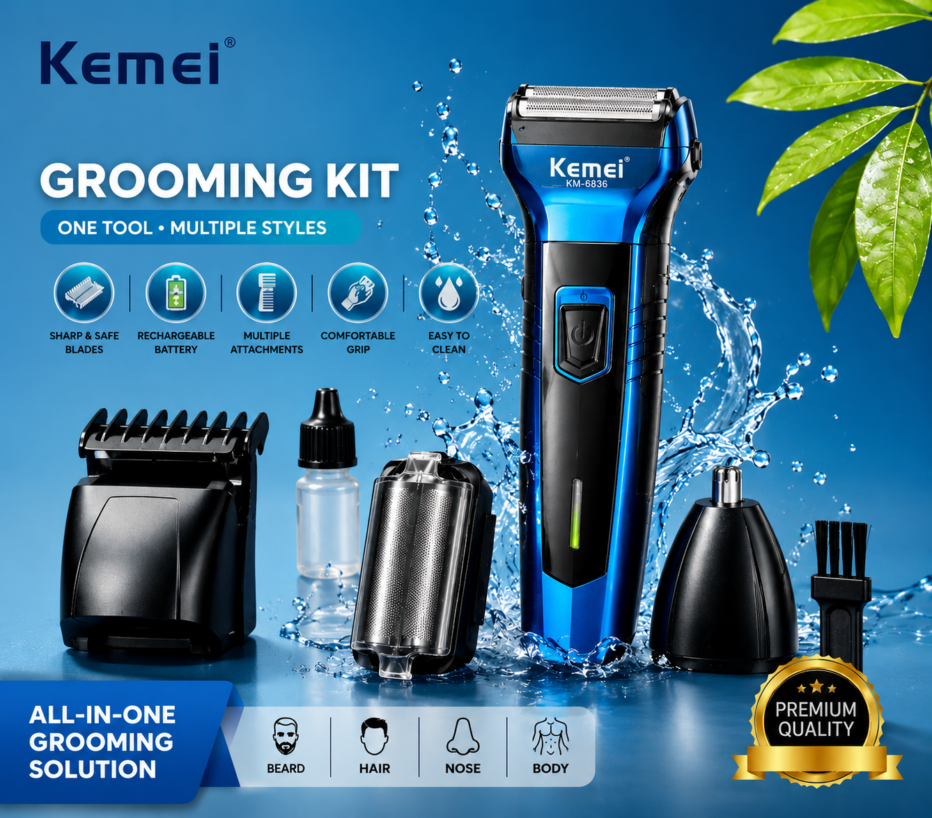 Electric Hair Clippers Kemei KM-6330
